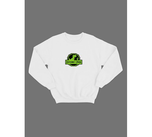 Женский свитшот с прикольным принтом "Internet park"/Прикольный