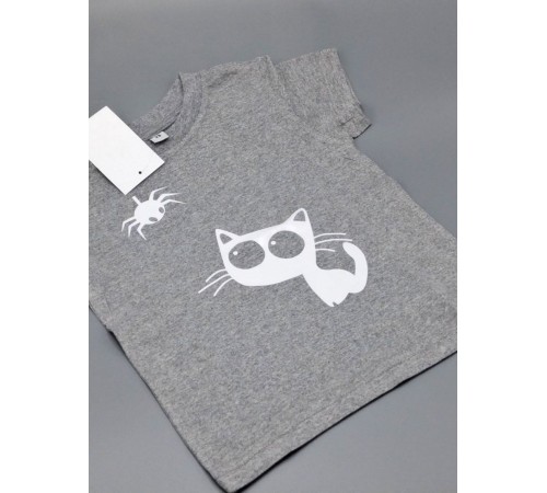 Детские футболки для мальчиков, и девочек "Котенок и паучок" / Качественная детская одежда