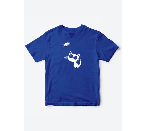 Детские футболки для мальчиков, и девочек "Котенок и паучок" / Качественная детская одежда