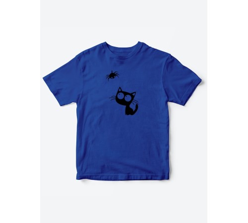 Детские футболки для мальчиков, и девочек "Котенок и паучок" / Качественная детская одежда