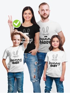 Парные футболки для всей семьи "Bunny family" / Модный Фэмили Лук