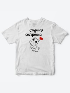 Прикольные футболки для мальчика и для девочки Старшая сестра | Клевые детские футболки с принтами
