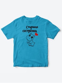 Прикольные футболки для мальчика и для девочки Старшая сестра | Клевые детские футболки с принтами