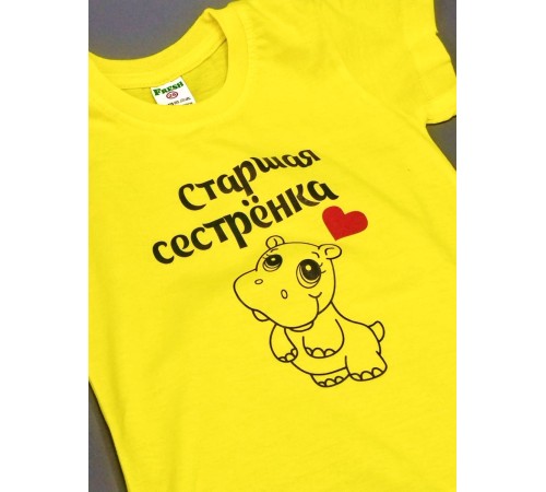 Прикольные футболки для мальчика и для девочки Старшая сестра | Клевые детские футболки с принтами