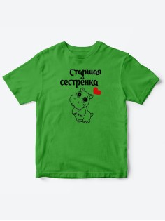Прикольные футболки для мальчика и для девочки Старшая сестра | Клевые детские футболки с принтами