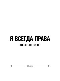 Смешная наклейка на машину или на мотоцикл | Белая (черная) наклейка для авто с прикольной надписью