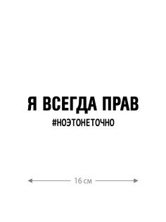 Наклейка белого (или черного) цвета для авто | Большая, смешная и прикольная наклейка на машину