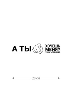 Наклейка белого (или черного) цвета для авто | Большая, смешная и прикольная наклейка на машину