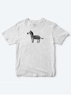 Детские футболки для мальчика и девочки с надписью Зебра / Качественная детская одежда с принтом