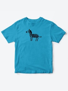 Детские футболки для мальчика и девочки с надписью Зебра / Качественная детская одежда с принтом