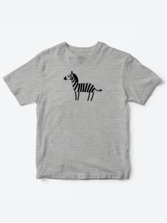 Детские футболки для мальчика и девочки с надписью Зебра / Качественная детская одежда с принтом