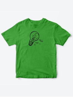 Детские футболки для мальчика и девочки с принтом Лампочка / Качественная детская одежда с надписью