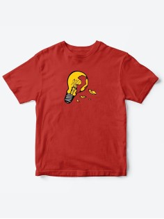 Детские футболки для мальчика и девочки с принтом Лампочка / Качественная детская одежда с надписью