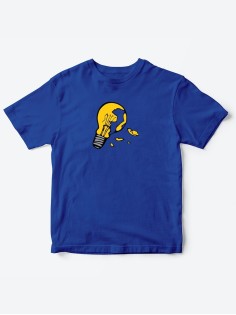 Детские футболки для мальчика и девочки с принтом Лампочка / Качественная детская одежда с надписью