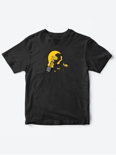 Детские футболки для мальчика и девочки с принтом Лампочка / Качественная детская одежда с надписью