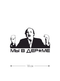 Наклейка на машину Мы в дерьме | Смешная наклейка на авто с прикольной надписью