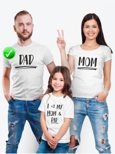 Футболки Family Look для всей семьи DAD MOM | Футболки Фэмили Лук