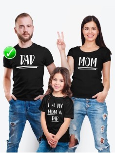 Футболки Family Look для всей семьи DAD MOM | Футболки Фэмили Лук