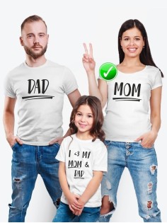 Футболки Family Look для всей семьи DAD MOM | Футболки Фэмили Лук