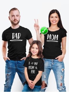 Футболки Family Look для всей семьи DAD MOM | Футболки Фэмили Лук