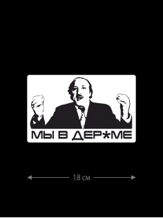Наклейка на машину Мы в дерьме | Смешная наклейка на авто с прикольной надписью