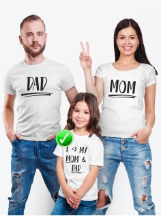 Футболки Family Look для всей семьи DAD MOM | Футболки Фэмили Лук