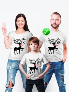 Футболка из комплекта Family Look Олень | Футболки Фэмили Лук для всей семьи в одном стиле