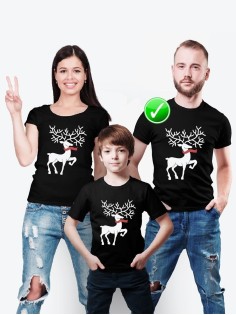 Футболка из комплекта Family Look Олень | Футболки Фэмили Лук для всей семьи в одном стиле