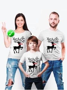 Футболка из комплекта Family Look Олень | Футболки Фэмили Лук для всей семьи в одном стиле
