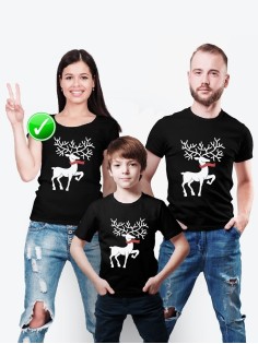 Футболка из комплекта Family Look Олень | Футболки Фэмили Лук для всей семьи в одном стиле