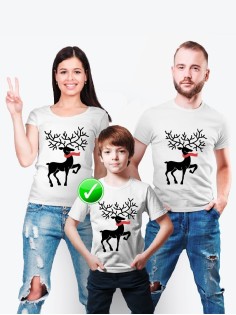 Футболка из комплекта Family Look Олень | Футболки Фэмили Лук для всей семьи в одном стиле