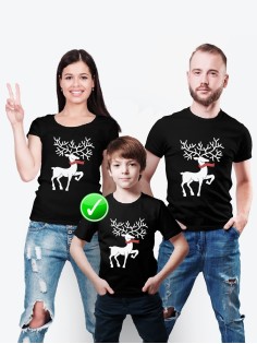 Футболка из комплекта Family Look Олень | Футболки Фэмили Лук для всей семьи в одном стиле