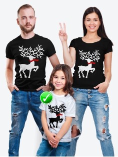 Футболка из комплекта Family Look Олень | Футболки Фэмили Лук для всей семьи в одном стиле