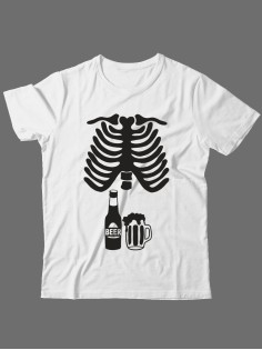 Прикольная футболка с принтом "Скелет" | Мужская оригинальная и стильная футболка