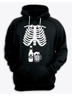 Худи мужское оверсайз с принтом скелет