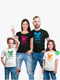 Футболки Family Look для всей семьи Пираты Микки Маус | Футболки Фэмили Лук