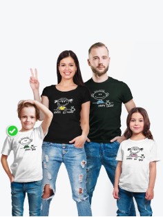 Футболка детская family look с принтом