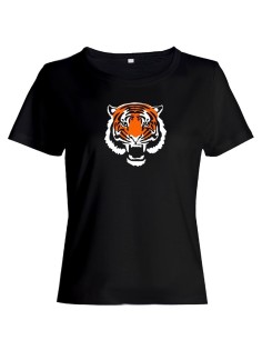 Женская футболка с прикольным принтом Тигр/со смешной надписью