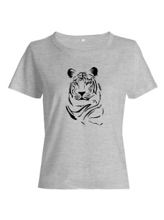 Женская футболка с крутым принтом Тигр/Подарок девушке, сестре/Прикольная с надписью