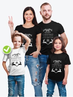 Футболки Family Look для всей семьи Merry Christmas & Happy New Year/Фэмили Лук