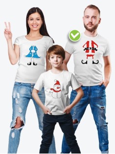 Футболки Family Look для всей семьи Дед мороз/Фэмили Лук