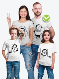 Новогодние футболки Family Look одежда