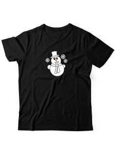 Прикольная футболка с принтом Снеговик | Мужская оригинальная и стильная футболка