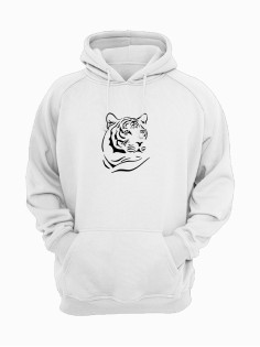 Прикольная толстовка с капюшоном с принтом Тигр | Мужское оригинальное и стильное худи