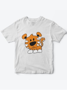 Детская футболка с рисунком Тигренок | Футболка для детей с прикольным принтом
