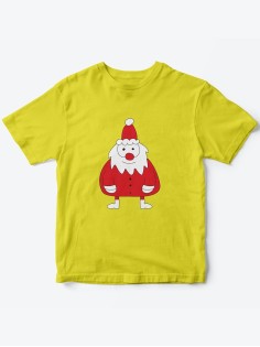 Детская футболка с рисунком Дед Мороз | Футболка для детей с прикольным принтом