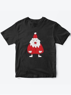 Детская футболка с рисунком Дед Мороз | Футболка для детей с прикольным принтом