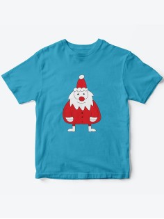 Детская футболка с рисунком Дед Мороз | Футболка для детей с прикольным принтом