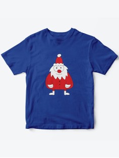 Детская футболка с рисунком Дед Мороз | Футболка для детей с прикольным принтом