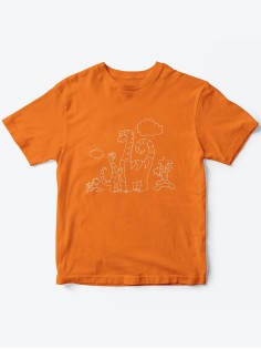 Детская футболка с рисунком Динозаврики | Футболка для детей с прикольным принтом